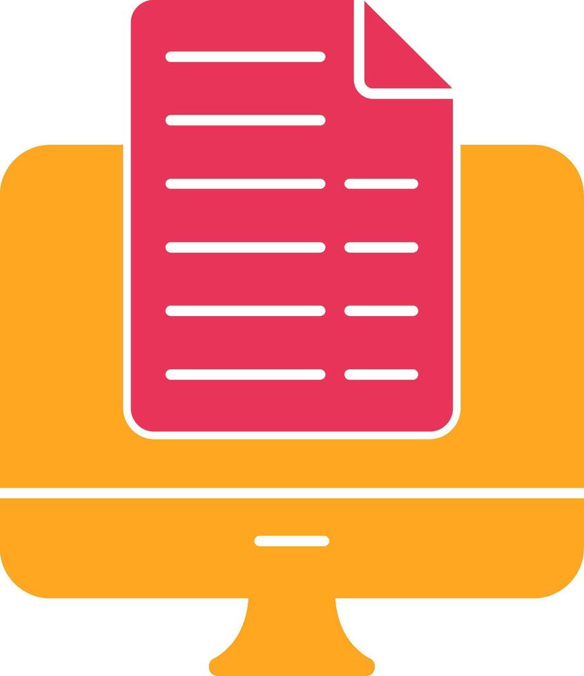 Blogging Glyph Two Color Icon vector
