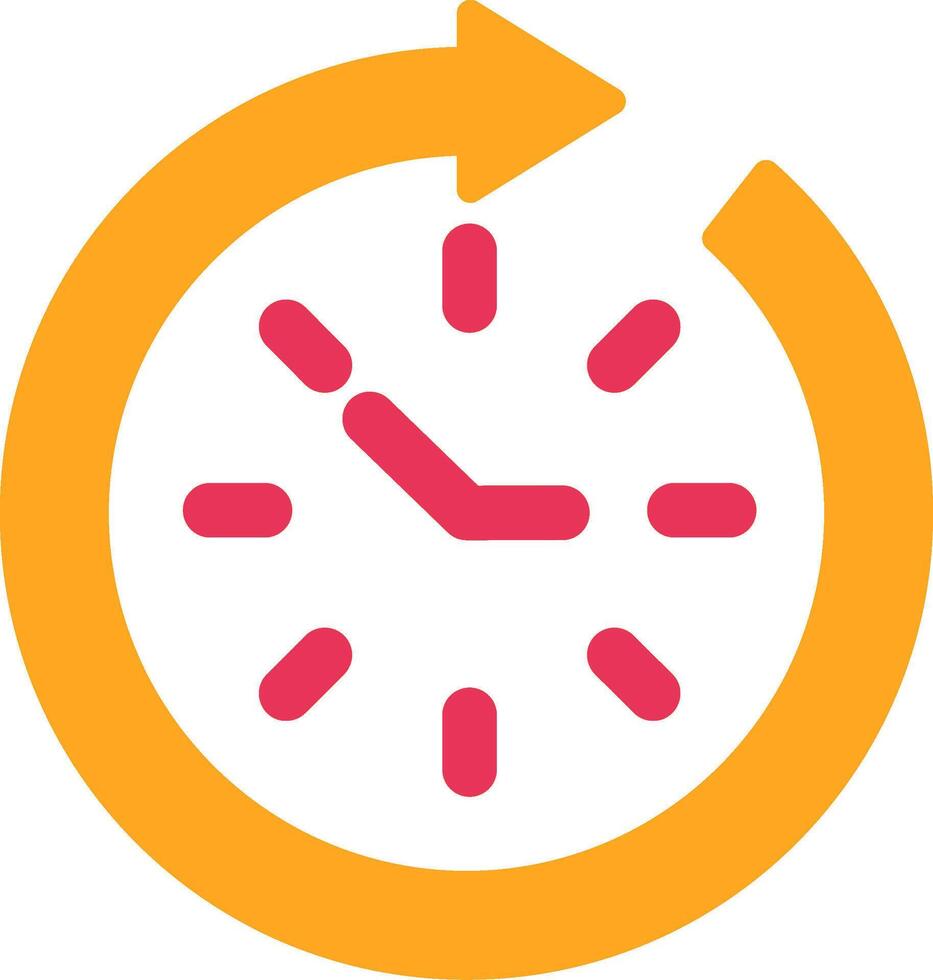 Time Management Glyph Two Color Icon vector