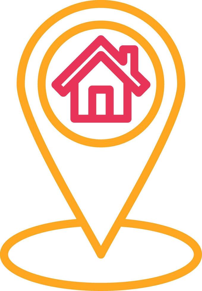 Location Pin Glyph Two Color Icon vector