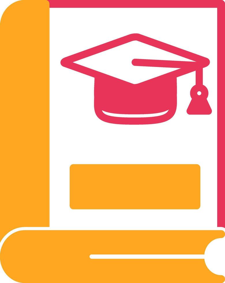 5Graduation Glyph Two Color Icon vector