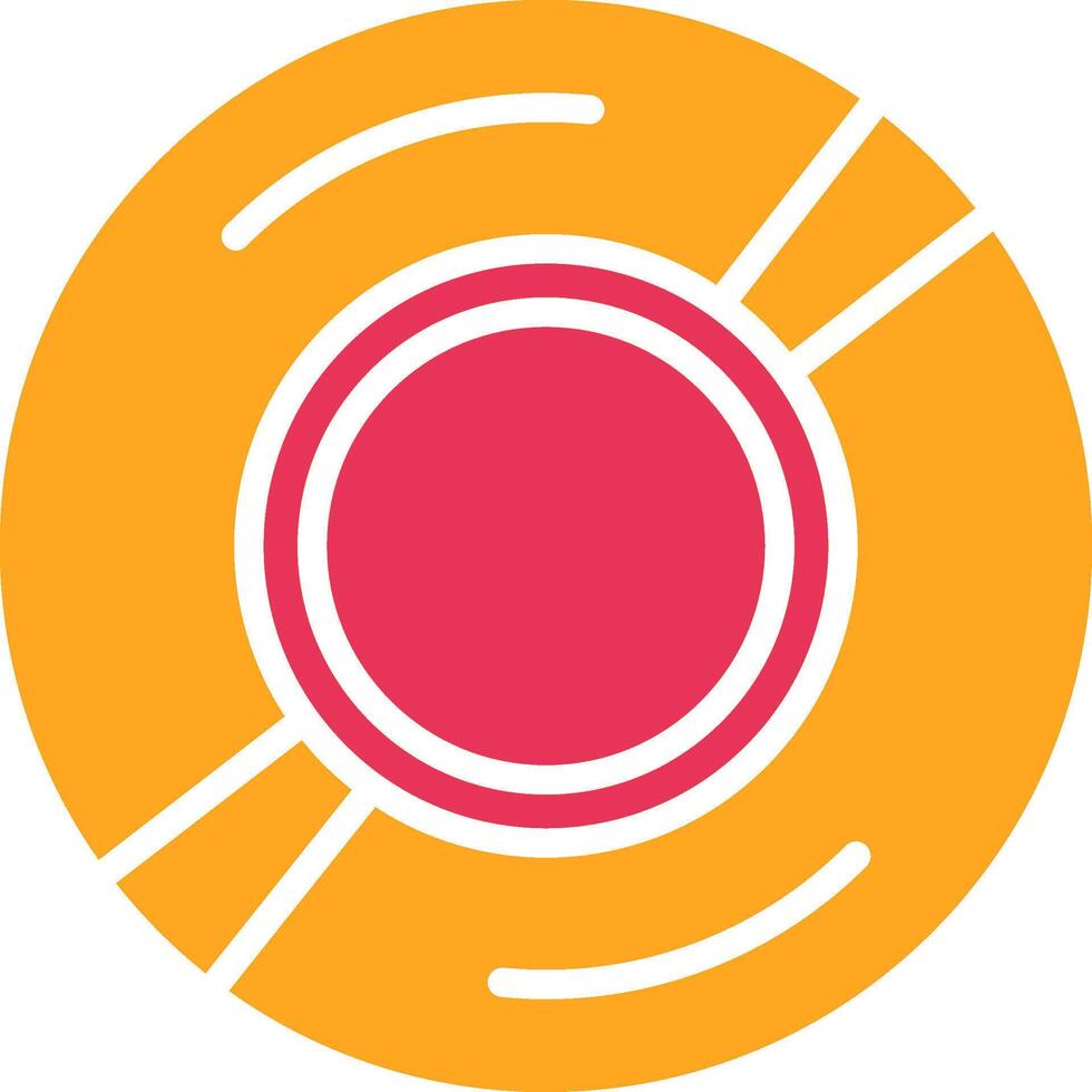 Compact Disk Glyph Two Color Icon vector