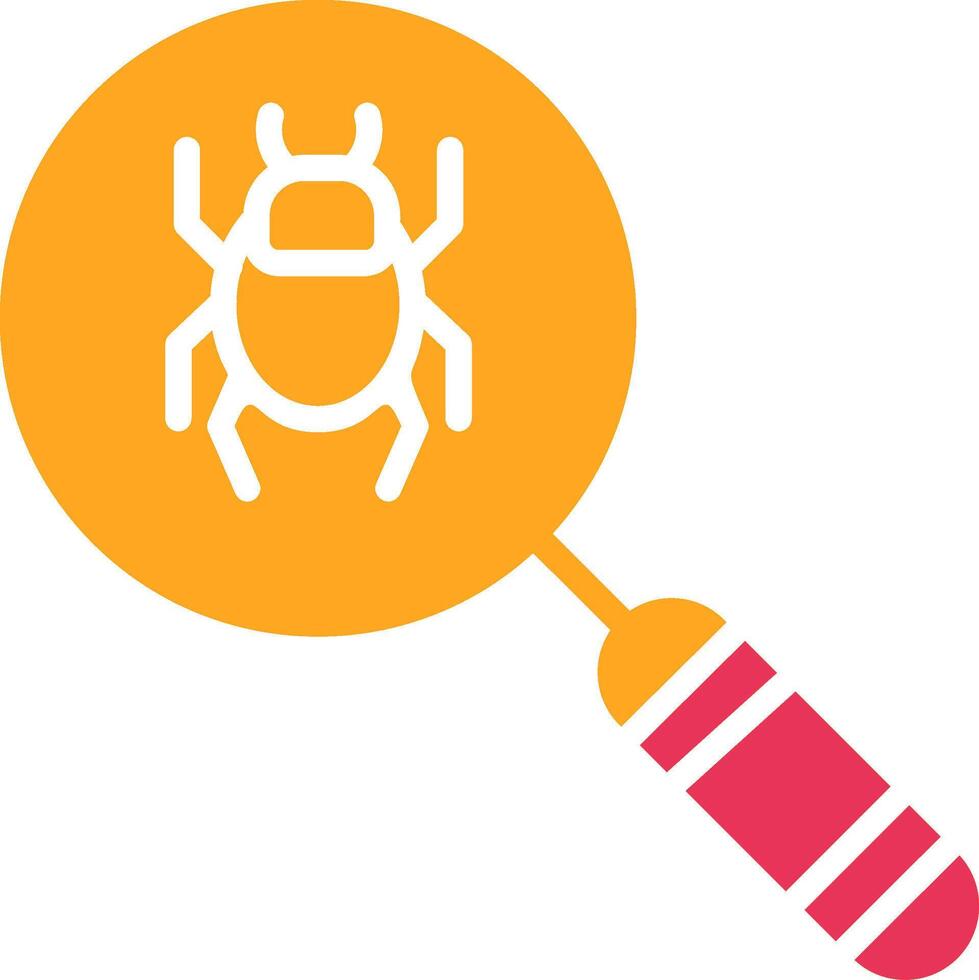 Detection Glyph Two Color Icon vector