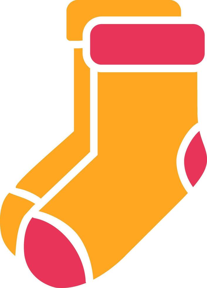 Socks Glyph Two Color Icon vector
