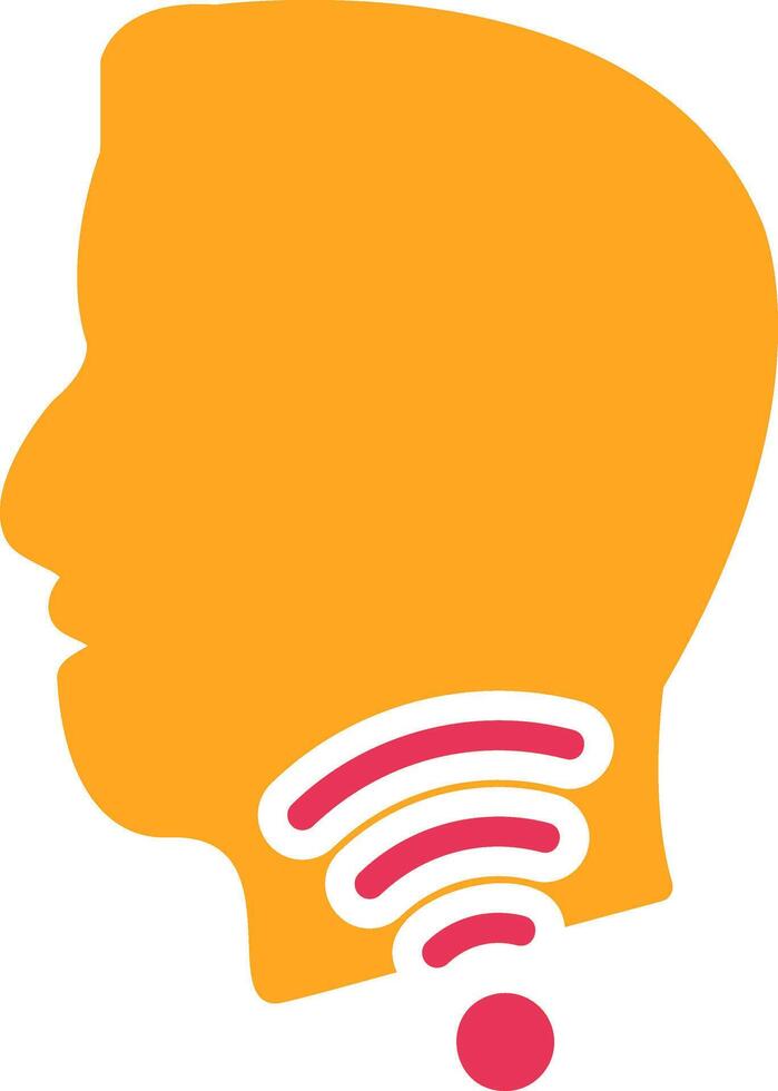 Hoarseness Glyph Two Color Icon vector