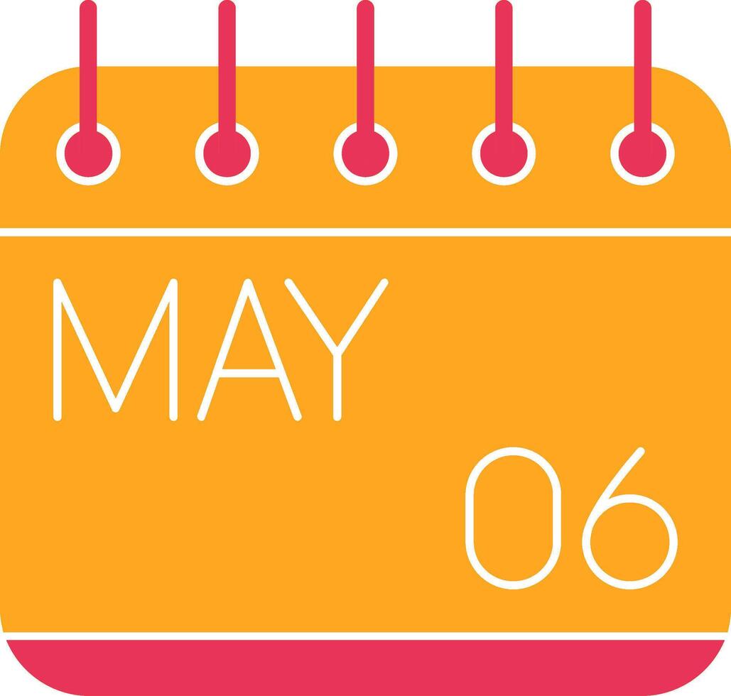 May Glyph Two Color Icon vector