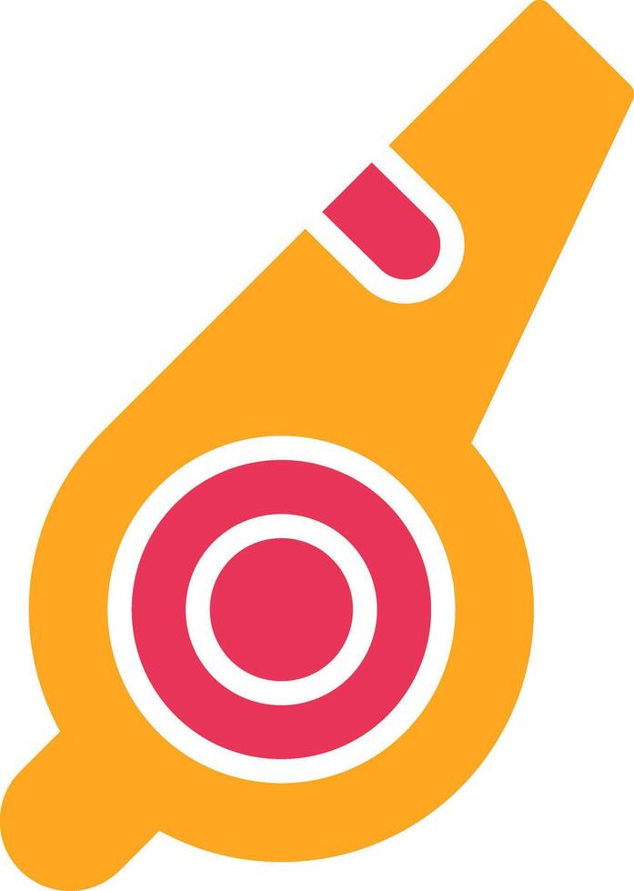 Whistle Glyph Two Color Icon vector