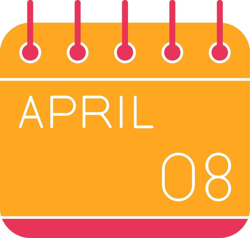 April Glyph Two Color Icon vector
