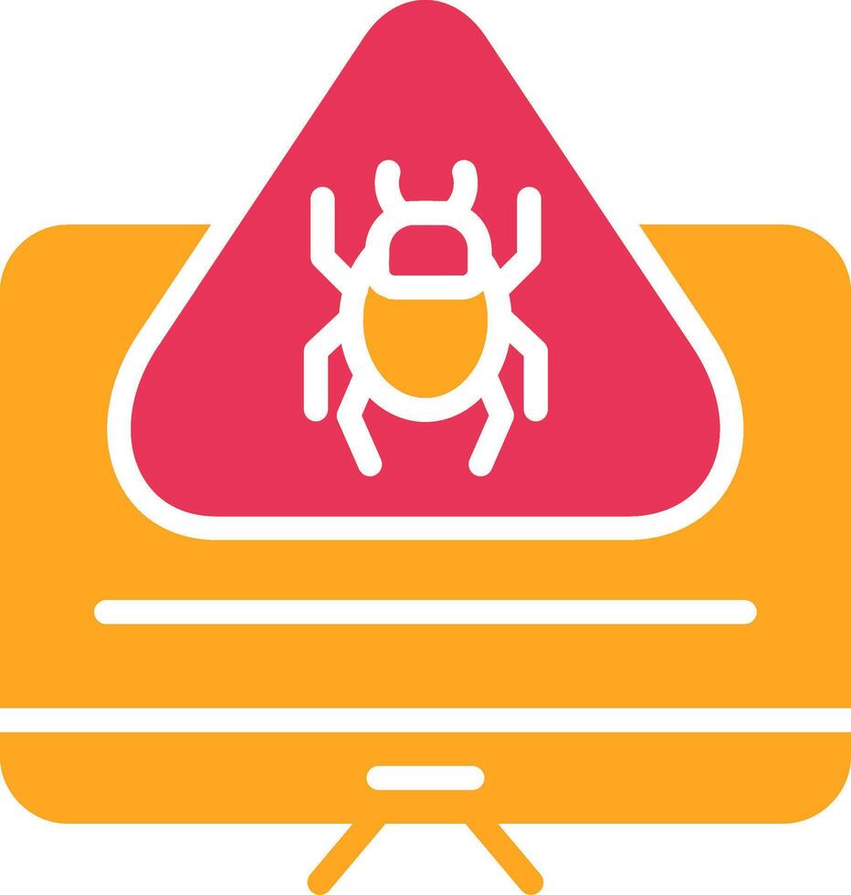 virus Glyph Two Color Icon vector