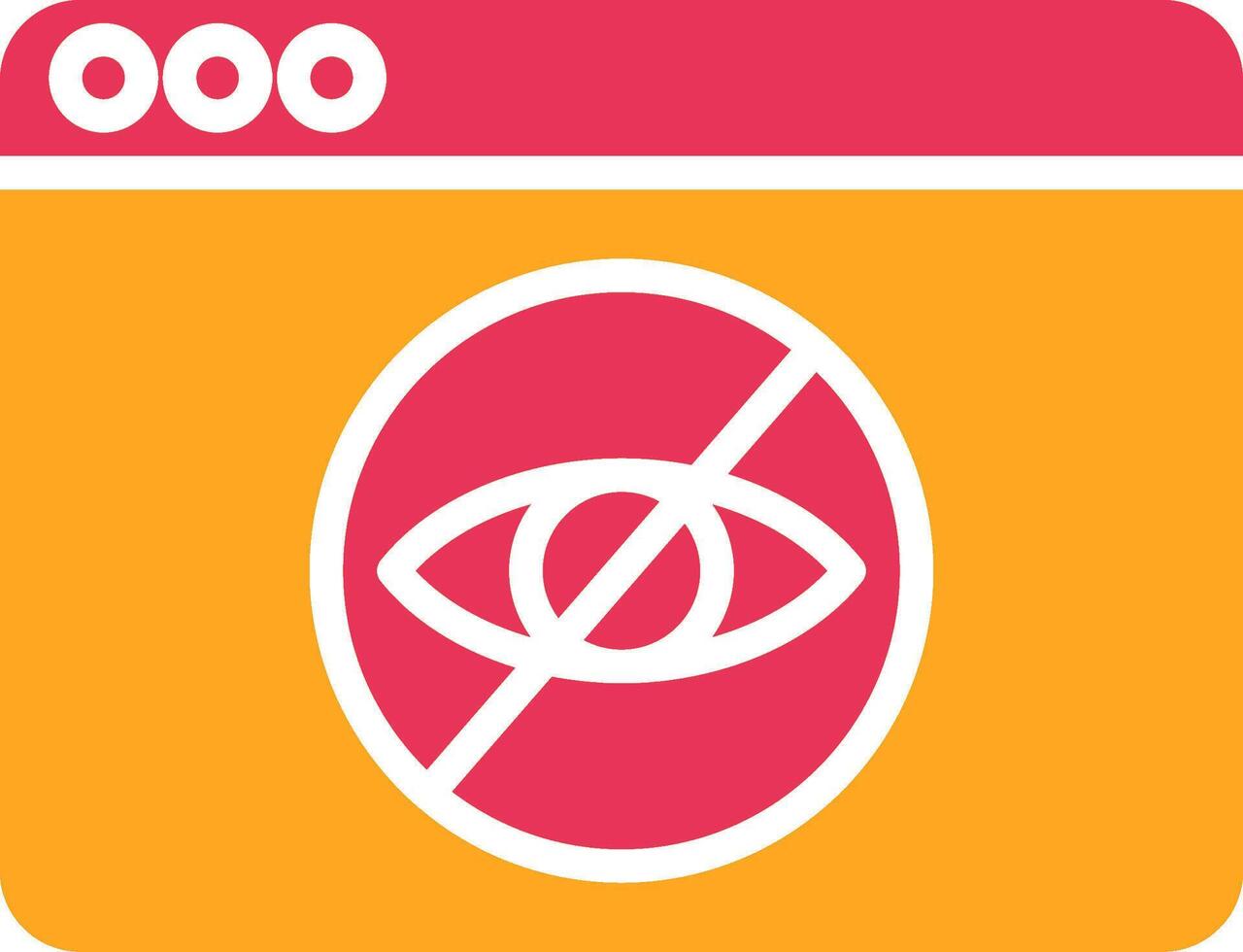 Eye Glyph Two Color Icon vector