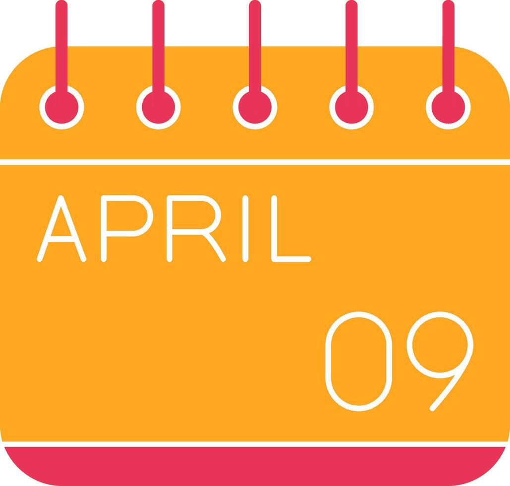 April Glyph Two Color Icon vector