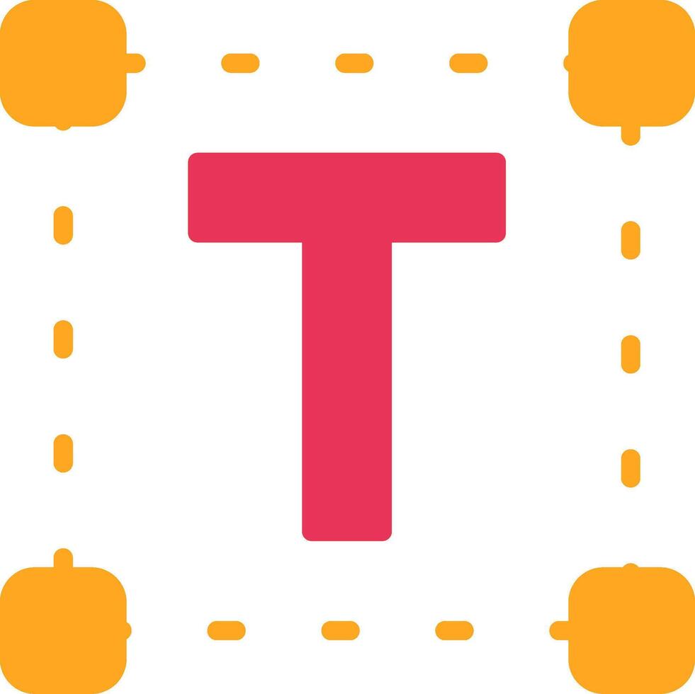 Text Glyph Two Color Icon vector