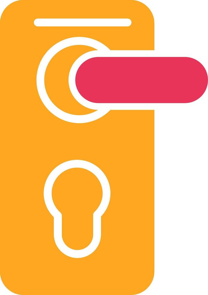 Lock Glyph Two Color Icon vector