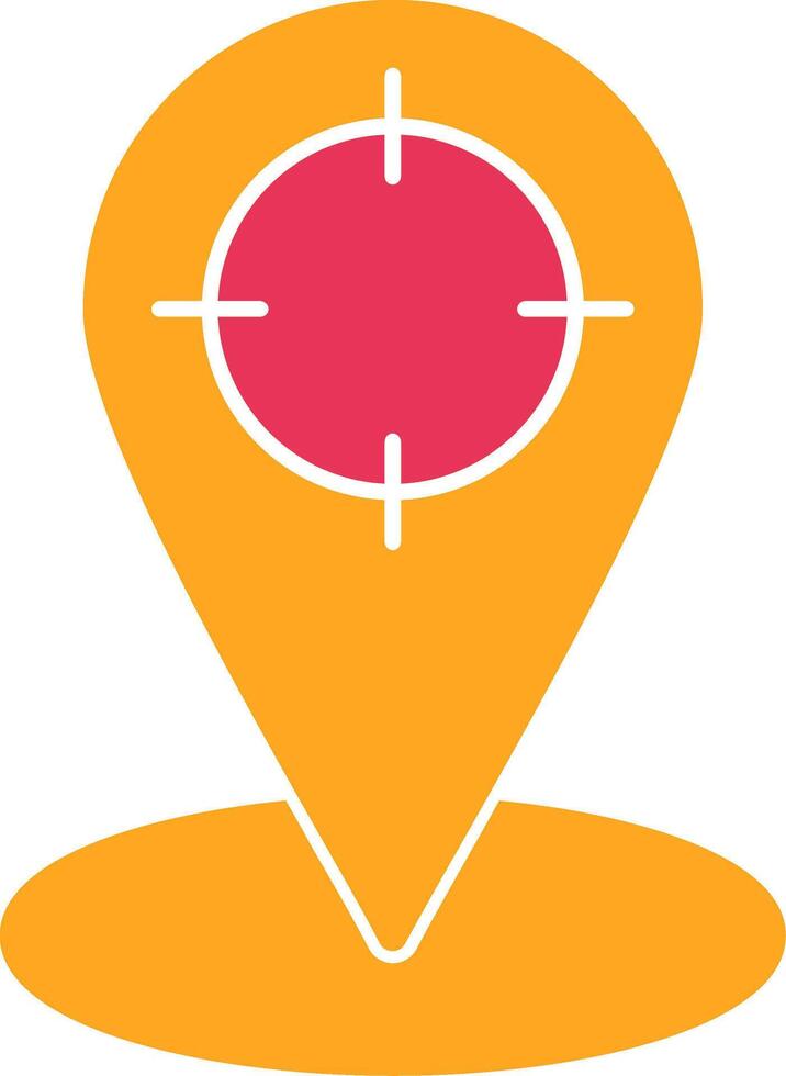 Location Marker Glyph Two Color Icon vector