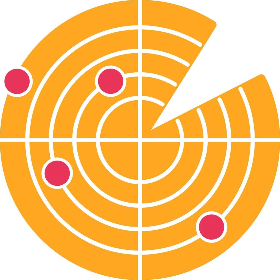 Radar Glyph Two Color Icon vector