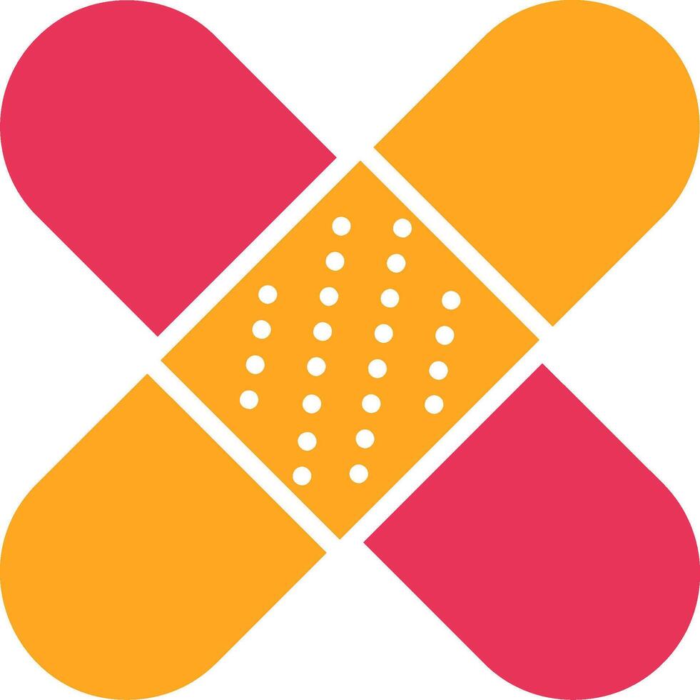 Bandage Glyph Two Color Icon vector