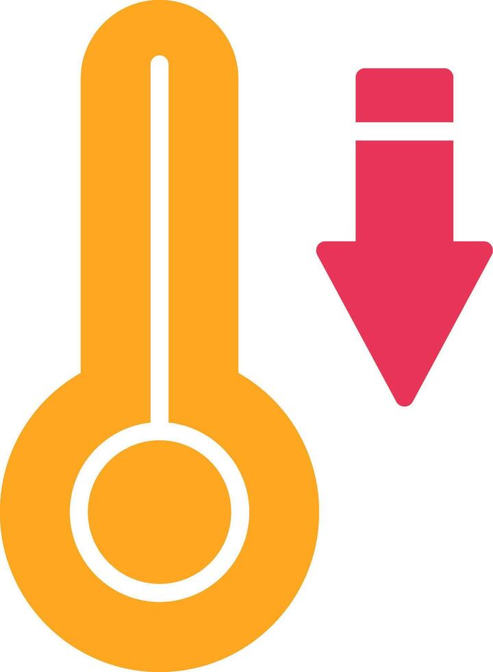 Temperature Glyph Two Color Icon vector