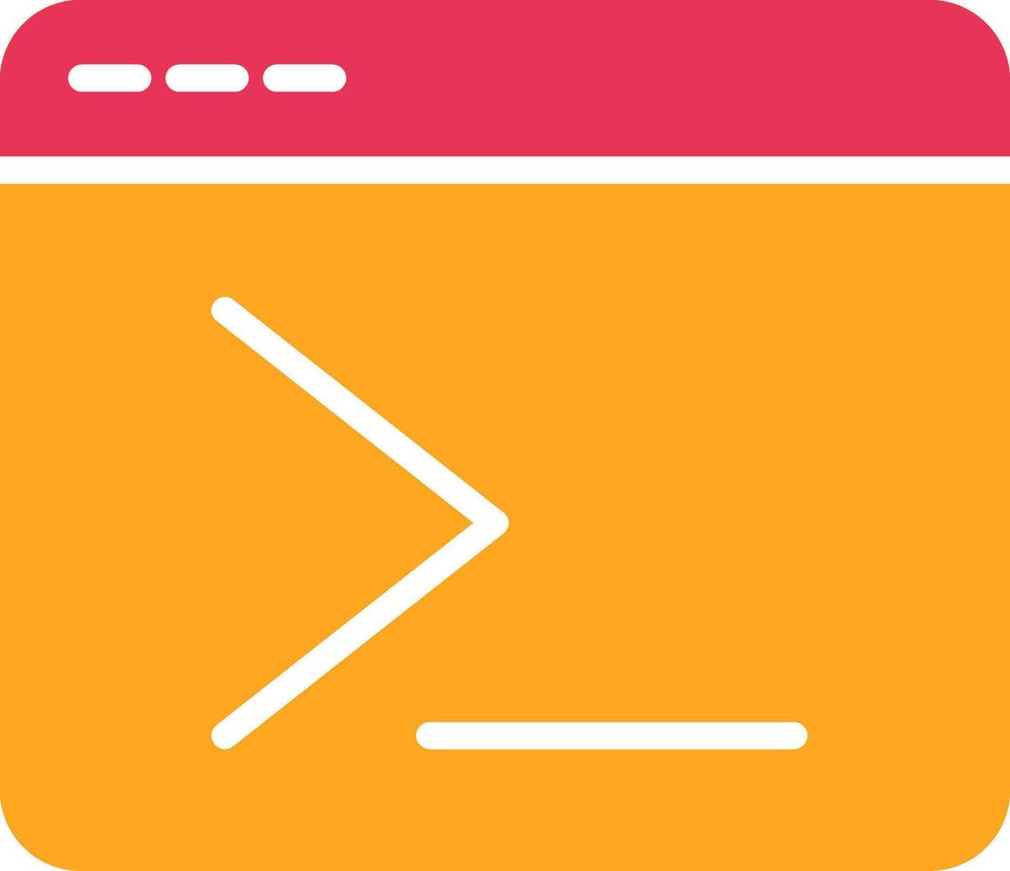 terminal Glyph Two Color Icon vector