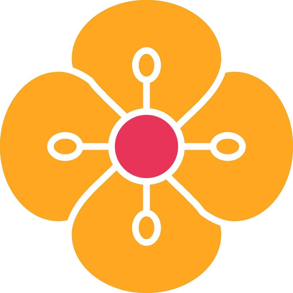 Poppy Glyph Two Color Icon vector