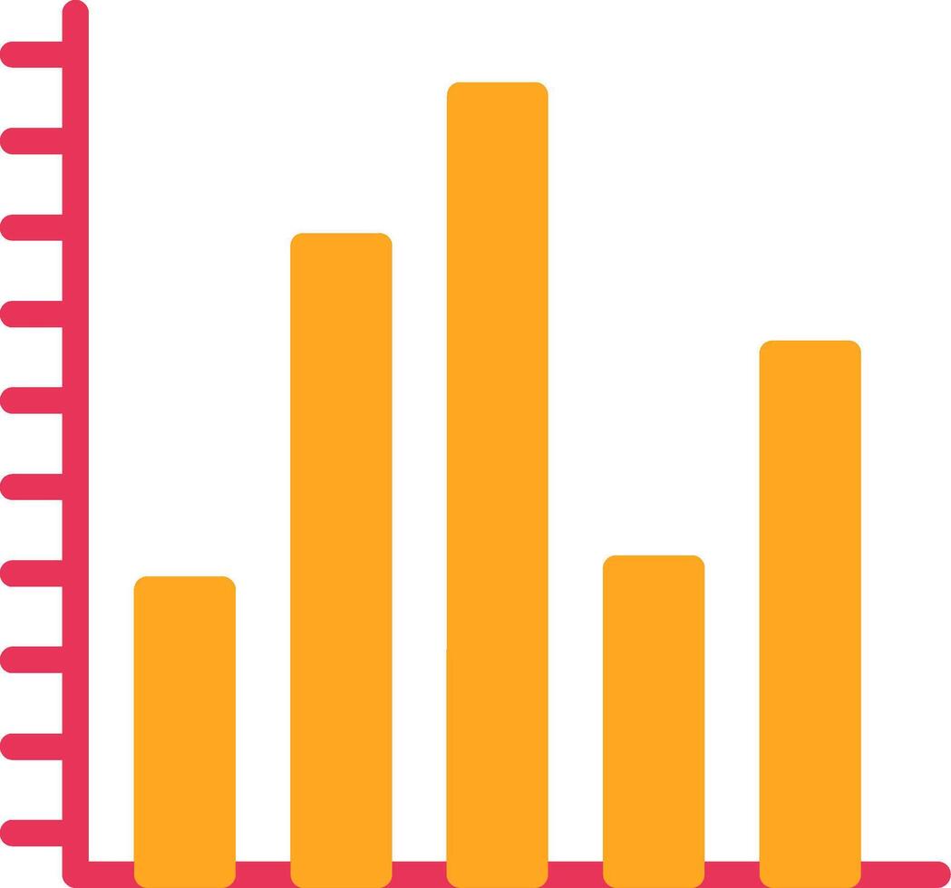Statistics Glyph Two Color Icon vector