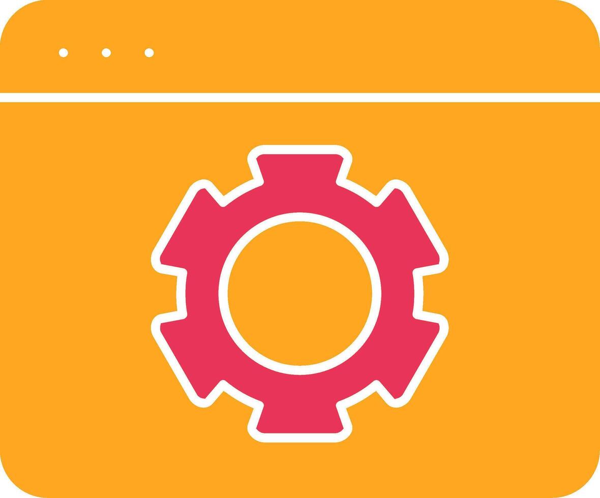 Web Optimization Glyph Two Color Icon vector