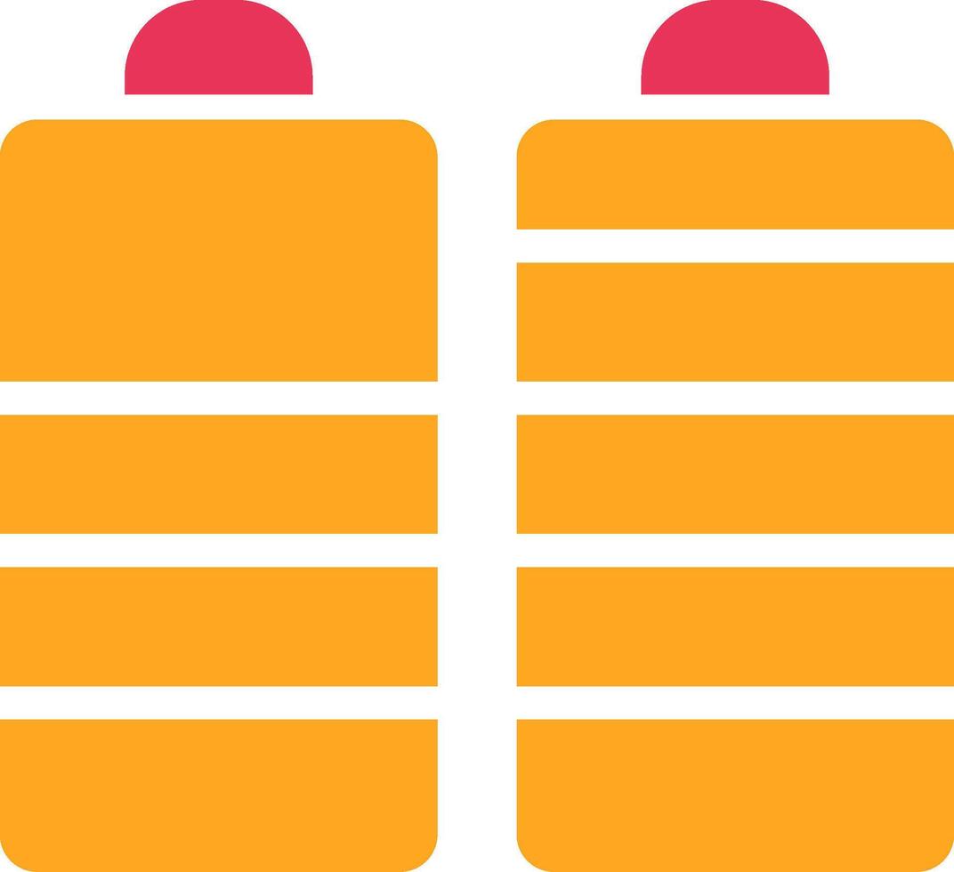 Battery Glyph Two Color Icon vector