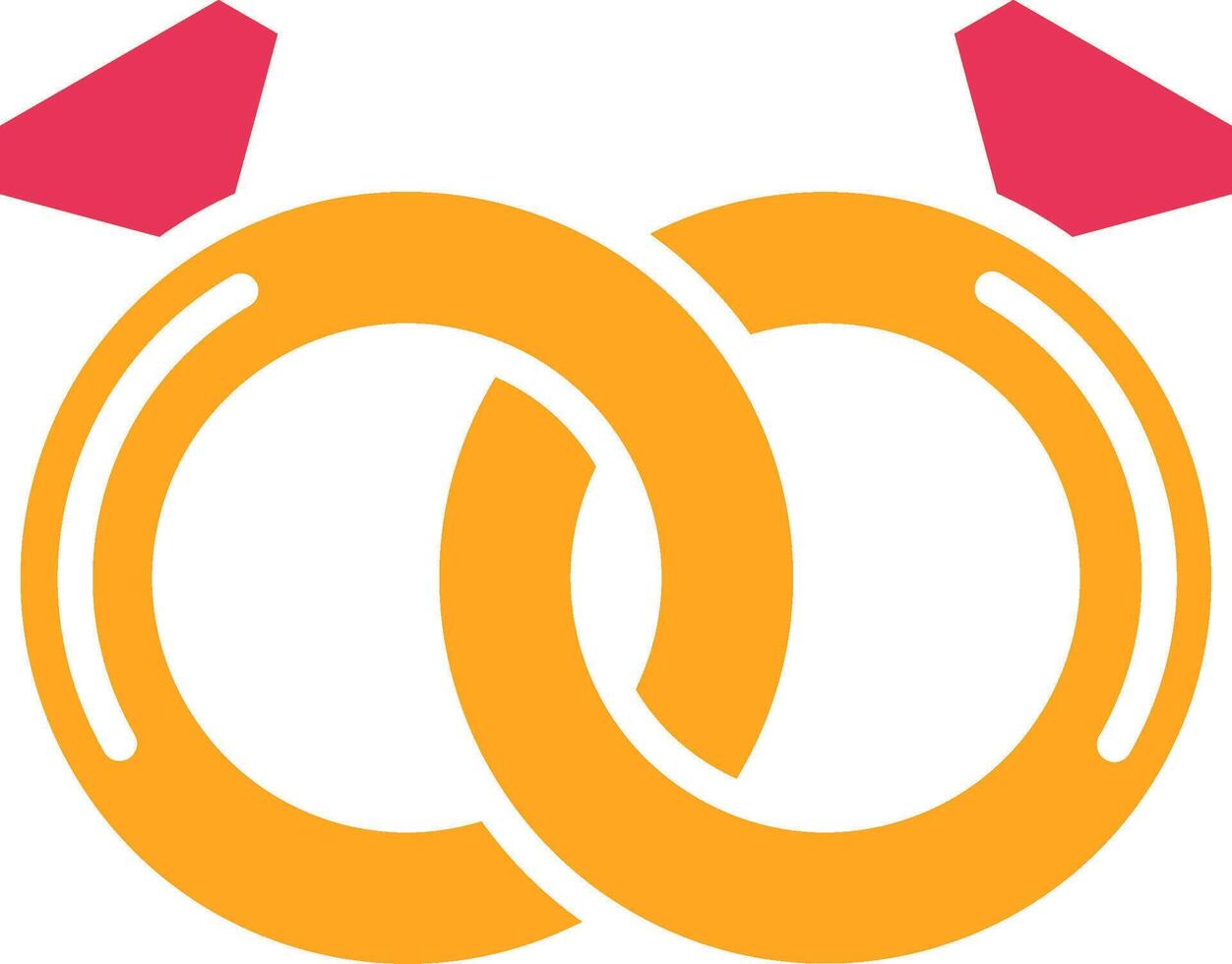 Ring Glyph Two Color Icon vector