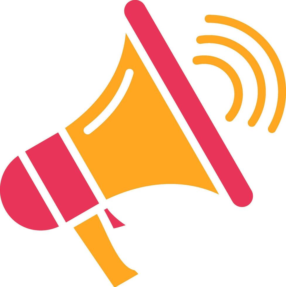Mega Phone Glyph Two Color Icon vector