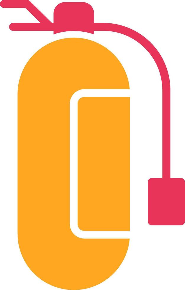 Fire Extinguisher Glyph Two Color Icon vector