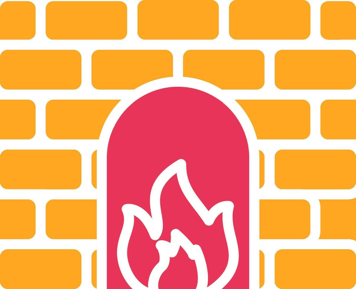 Firewall Glyph Two Color Icon vector
