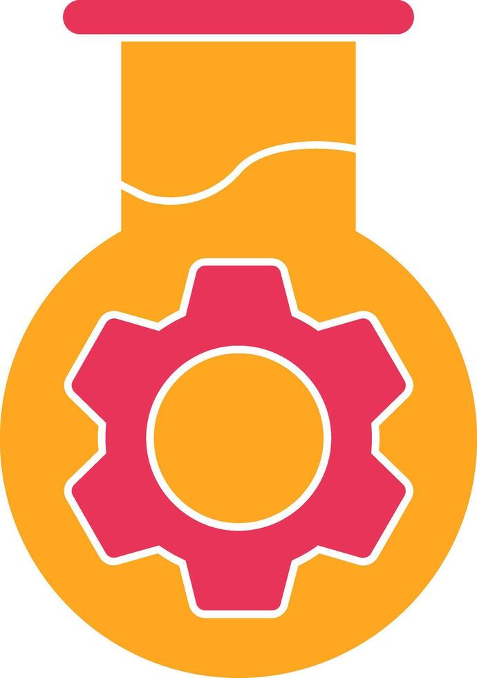 Test Tube Glyph Two Color Icon vector
