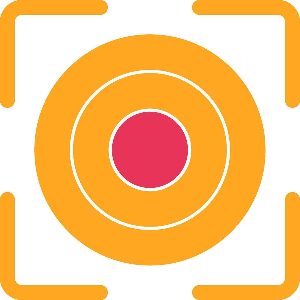 Target Glyph Two Color Icon vector
