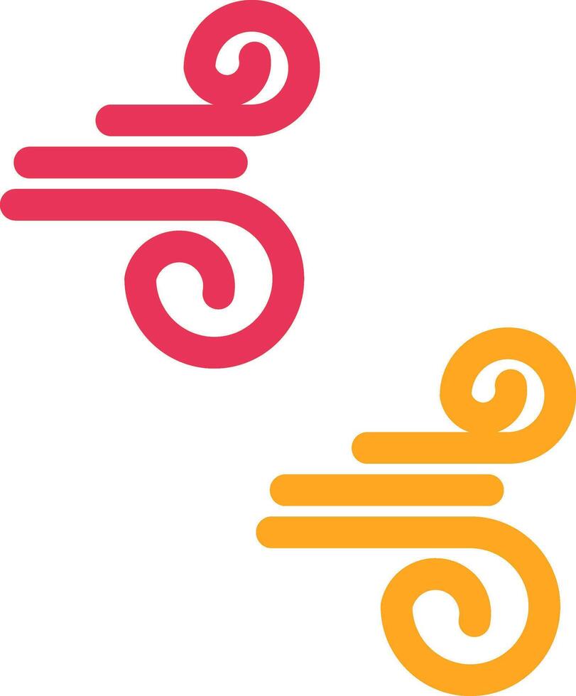 Wind Glyph Two Color Icon vector
