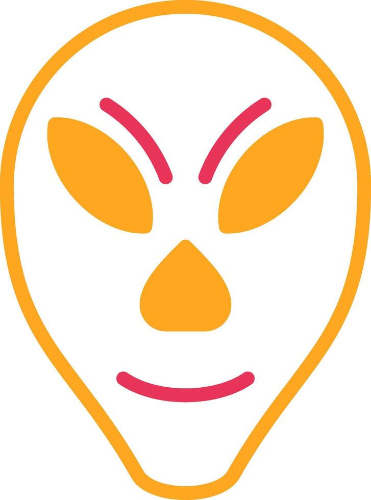 Alien Glyph Two Color Icon vector