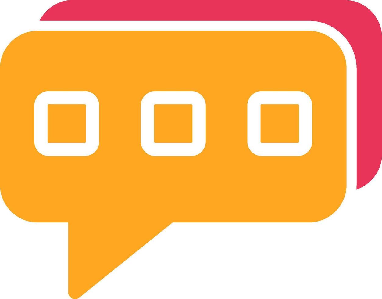 Chat Glyph Two Color Icon vector