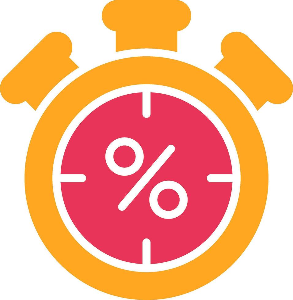 Timer Glyph Two Color Icon vector