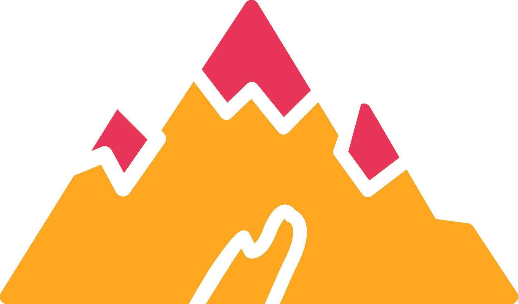 Mountain Glyph Two Color Icon vector