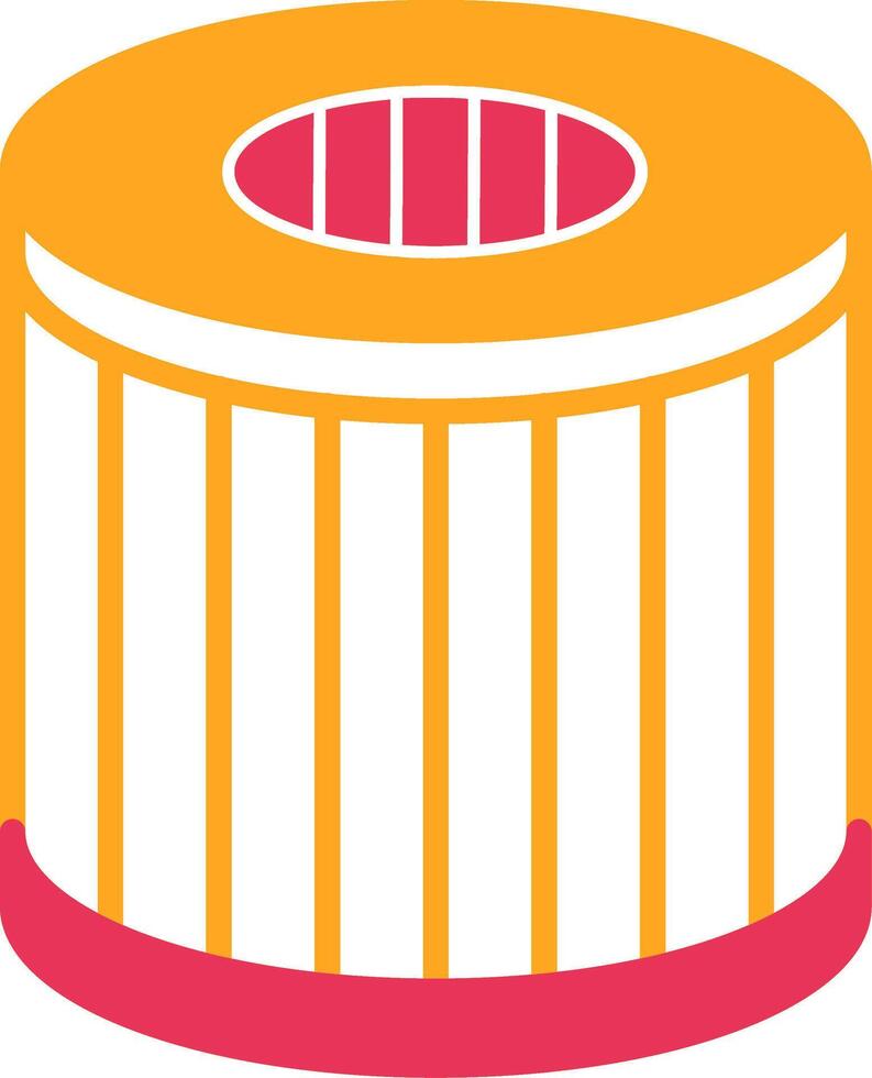 Oil Filter Glyph Two Color Icon vector