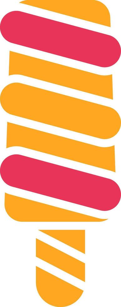 Popsicle Glyph Two Color Icon vector