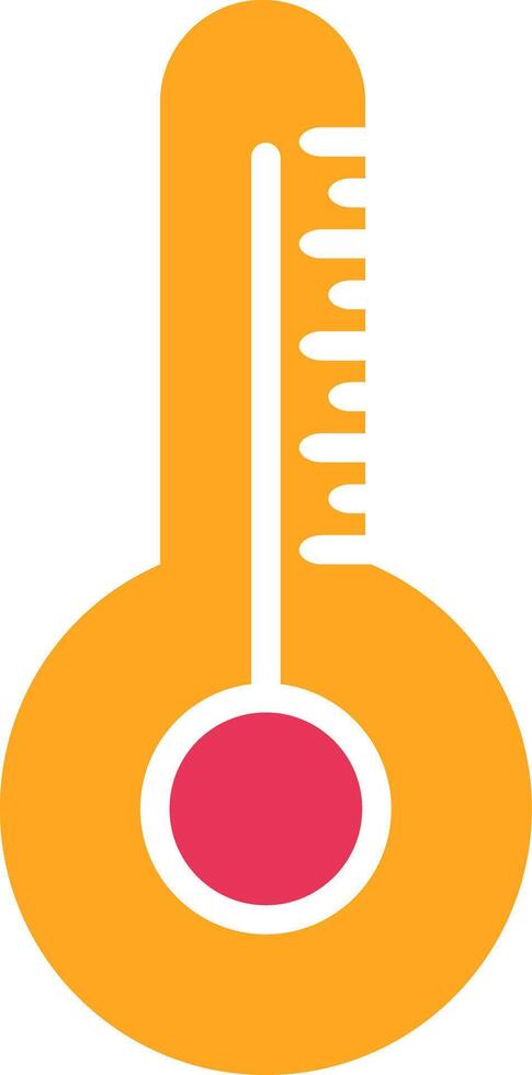 Thermometer Glyph Two Color Icon vector