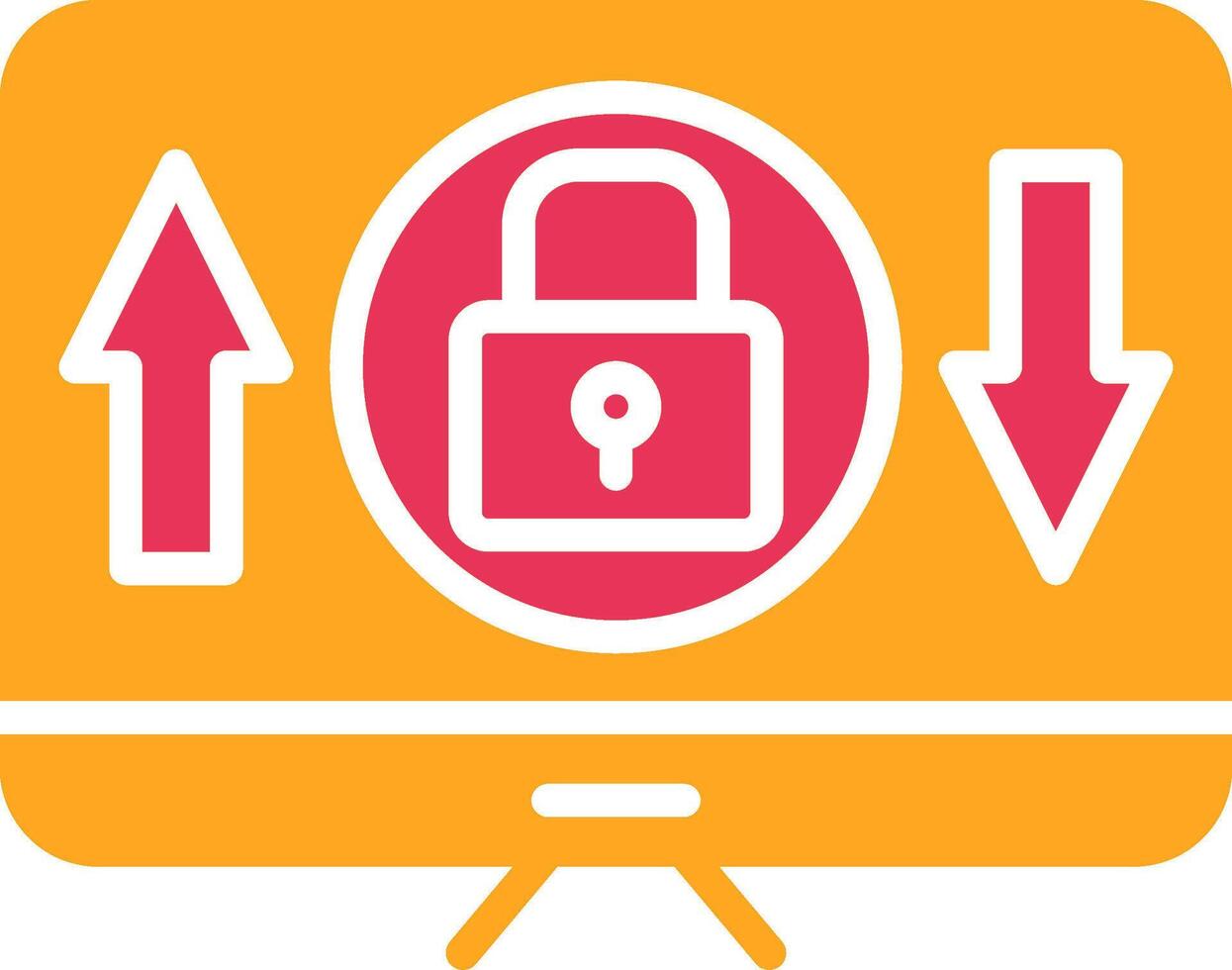 Rensomware Glyph Two Color Icon vector