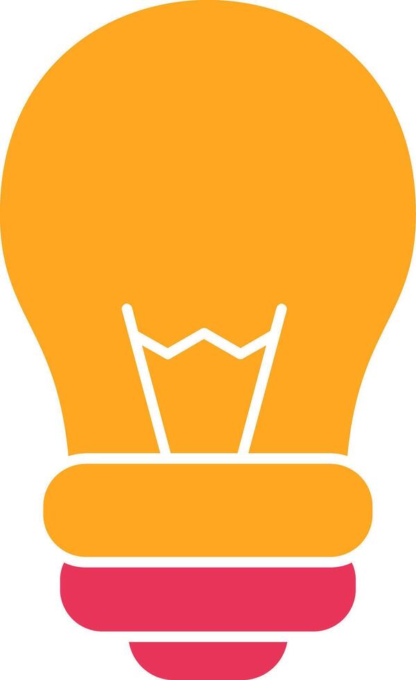bulb Glyph Two Color Icon vector