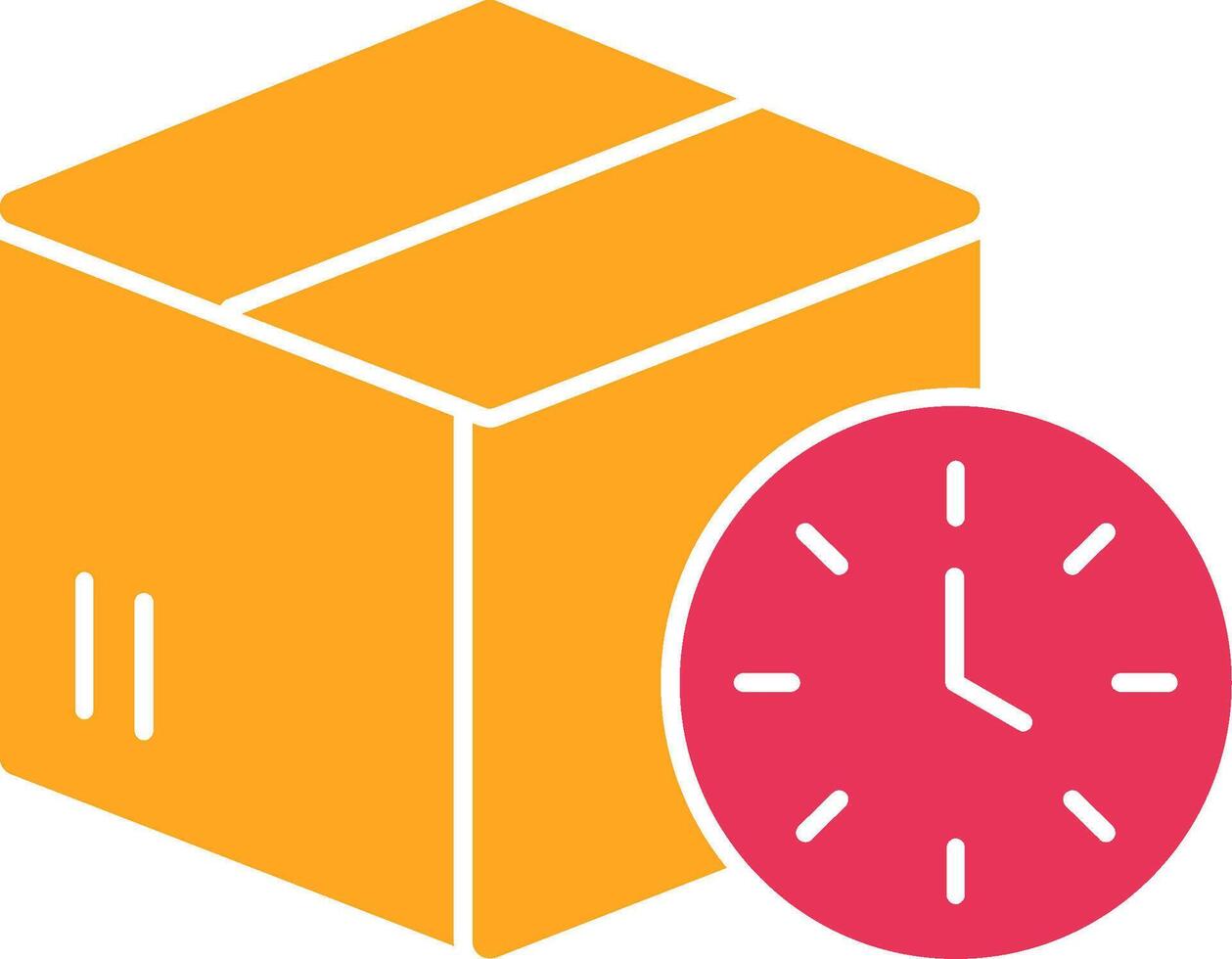 Delivery Time Glyph Two Color Icon vector