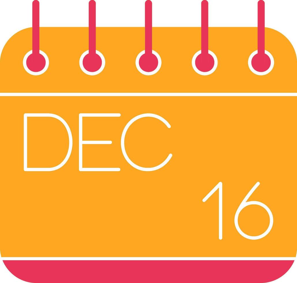December Glyph Two Color Icon vector