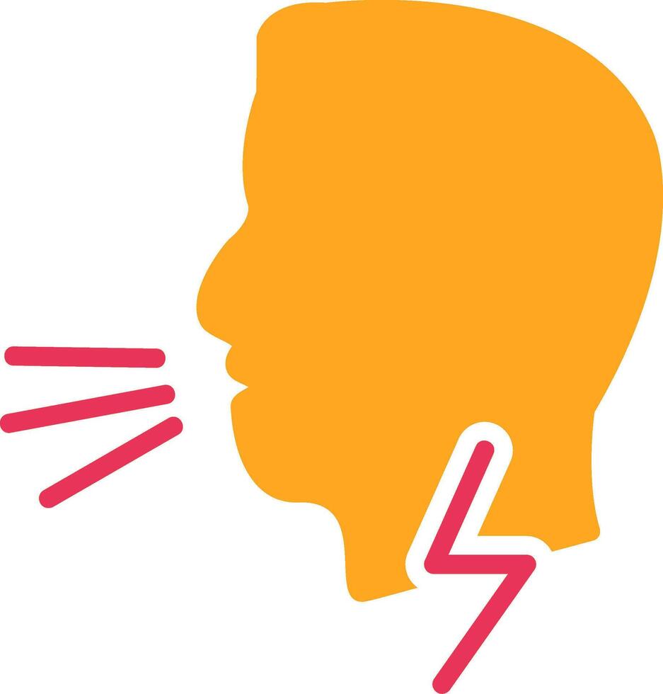 Difficult Breathing Glyph Two Color Icon vector