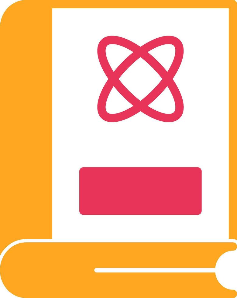 Atom Glyph Two Color Icon vector