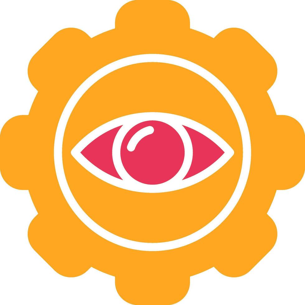 Vision Glyph Two Color Icon vector