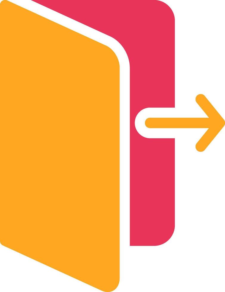 Logout Glyph Two Color Icon vector