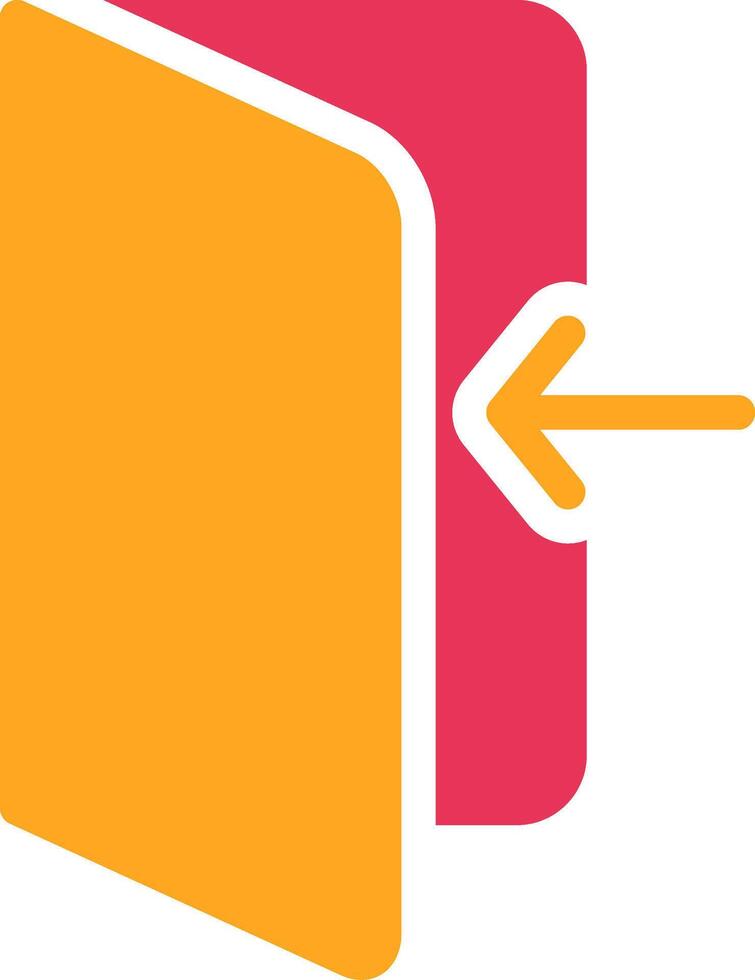 Logout Glyph Two Color Icon vector