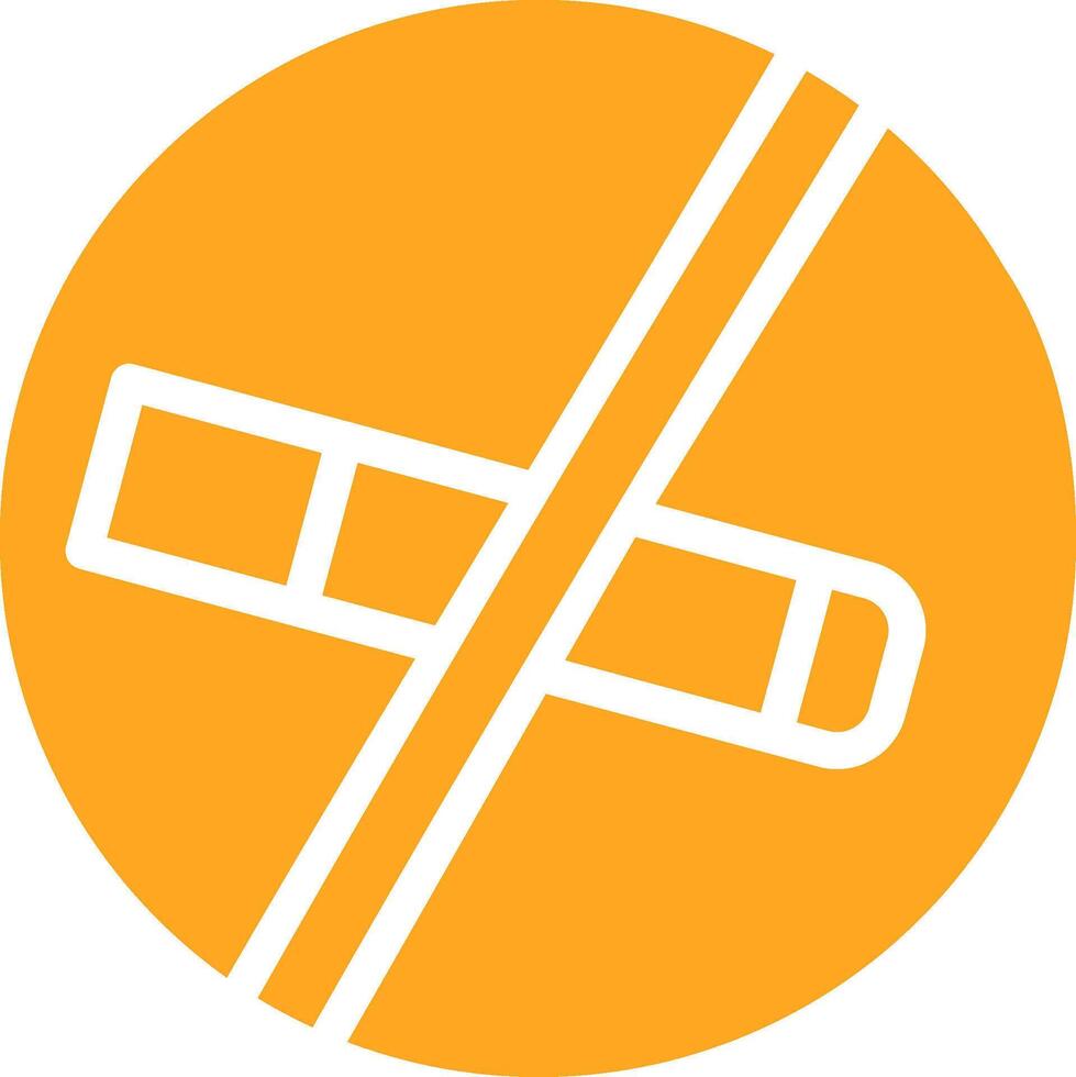 Smoking Free Glyph Two Color Icon vector