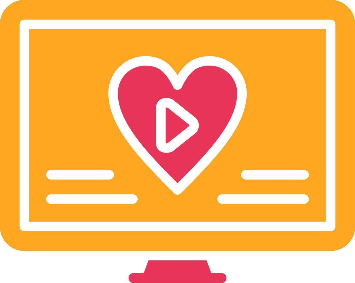 Wedding Glyph Two Color Icon vector